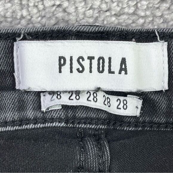 Pistola Jeans Women’s 26* Black Wash Skinny Leg Low Rise Frayed Hem Stretch - Picture 9 of 16